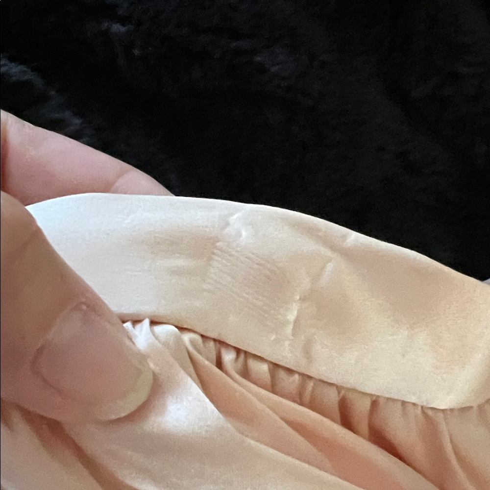 1960s vintage silk pink and black lace circle skirt - Picture 6 of 6